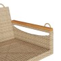 Banco columpio de ratán sintético beige 63x62x40 cm en Bancos de jardín | Comprar online en Foru.es