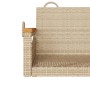 Banco columpio de ratán sintético beige 63x62x40 cm en Bancos de jardín | Comprar online en Foru.es