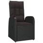 Sillas reclinables de jardín y cojines 2 uds ratán PE negro de vidaXL, Sillas de jardín - Ref: Foro24-46065, Precio: 339,55 €...