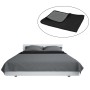Cubrecama acolchado doble cara 170x210 cm gris y negro de vidaXL, Colchas y edredones - Ref: Foro24-132965, Precio: 24,62 €, ...