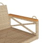 Banco columpio de ratán sintético beige 63x62x40 cm en Bancos de jardín | Comprar online en Foru.es