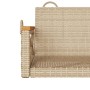 Banco columpio de ratán sintético beige 63x62x40 cm en Bancos de jardín | Comprar online en Foru.es