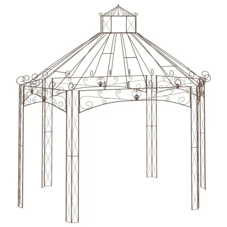 Pérgola de jardín marrón antiguo 400x258x378 cm hierro de vidaXL, Carpas y cenadores - Ref: Foro24-314000, Precio: 891,47 €, ...