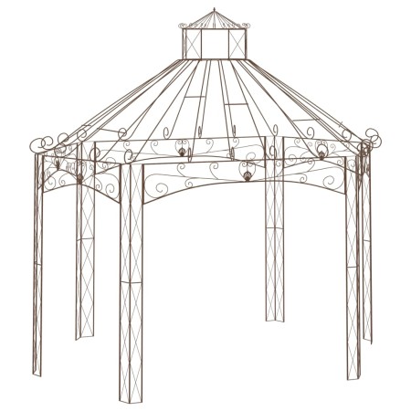Pérgola de jardín marrón antiguo 400x258x378 cm hierro de vidaXL, Carpas y cenadores - Ref: Foro24-314000, Precio: 776,59 €, ...