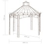 Pérgola de jardín marrón antiguo 400x258x378 cm hierro de vidaXL, Carpas y cenadores - Ref: Foro24-314000, Precio: 776,59 €, ...