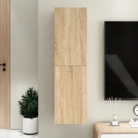 Mueble de TV madera contrachapada color roble 30,5x30x110 cm de vidaXL, Muebles TV - Ref: Foro24-803368, Precio: 56,39 €, Des...
