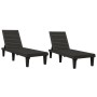 Tumbonas de polipropileno negro 2 unidades 155x58x83 cm de vidaXL, Tumbonas - Ref: Foro24-364148, Precio: 315,21 €, Descuento: %