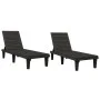 Tumbonas de polipropileno negro 2 unidades 155x58x83 cm de vidaXL, Tumbonas - Ref: Foro24-364148, Precio: 307,63 €, Descuento: %