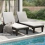 Tumbonas de polipropileno negro 2 unidades 155x58x83 cm de vidaXL, Tumbonas - Ref: Foro24-364148, Precio: 315,21 €, Descuento: %