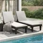 Tumbonas de polipropileno negro 2 unidades 155x58x83 cm de vidaXL, Tumbonas - Ref: Foro24-364148, Precio: 307,63 €, Descuento: %