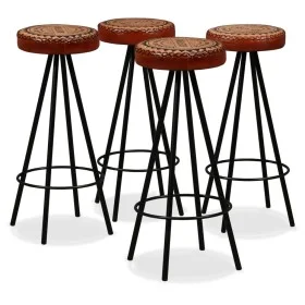 Küchen-Barhocker 4 Einheiten aus echtem Leder von vidaXL, Küchenhocker - Ref: Foro24-245448, Preis: 277,50 €, Rabatt: %