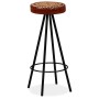 Taburetes de barra de cocina 4 unidades cuero auténtico de vidaXL, Taburetes de cocina - Ref: Foro24-245448, Precio: 282,47 €...