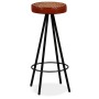 Taburetes de barra de cocina 4 unidades cuero auténtico de vidaXL, Taburetes de cocina - Ref: Foro24-245448, Precio: 282,47 €...