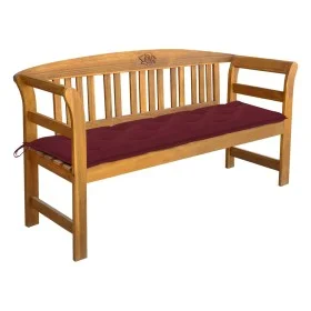 Banco de jardín con cojín madera maciza de acacia 157 cm de vidaXL, Bancos de jardín - Ref: Foro24-3064290, Precio: 198,66 €,...