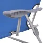 Tumbona con toldo de acero acero azul de vidaXL, Tumbonas - Ref: Foro24-42931, Precio: 112,06 €, Descuento: %
