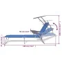 Tumbona con toldo de acero acero azul de vidaXL, Tumbonas - Ref: Foro24-42931, Precio: 112,06 €, Descuento: %