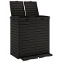 Cubo de basura de exterior polipropileno negro 78x41x86 cm de vidaXL, Cubos de la basura y papeleras - Ref: Foro24-364173, Pr...