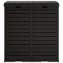 Cubo de basura de exterior polipropileno negro 78x41x86 cm de vidaXL, Cubos de la basura y papeleras - Ref: Foro24-364173, Pr...