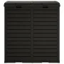 Cubo de basura de exterior polipropileno negro 78x41x86 cm de vidaXL, Cubos de la basura y papeleras - Ref: Foro24-364173, Pr...