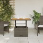 Mesa de jardín ratán sintético y madera acacia gris 80x80x71 cm en Mesas de jardín | Comprar online en Foru.es