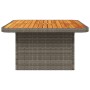 Mesa de jardín ratán sintético y madera acacia gris 80x80x71 cm en Mesas de jardín | Comprar online en Foru.es
