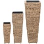 Conjunto de arriates 3 piezas jacinto de agua marrón de vidaXL, Maceteros y jardineras - Ref: Foro24-45568, Precio: 107,41 €,...
