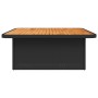 Mesa de jardín madera de acacia y ratán PE negro 110x110x71 cm en Mesas de jardín | Comprar online en Foru.es
