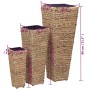 Conjunto de arriates 3 piezas jacinto de agua marrón de vidaXL, Maceteros y jardineras - Ref: Foro24-45568, Precio: 107,41 €,...