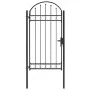 Gartentor mit oberem Bogen 100x250 cm, schwarzem Stahl von vidaXL, Gartentore - Ref: Foro24-146339, Preis: 241,76 €, Rabatt: %