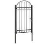 Gartentor mit oberem Bogen 100x250 cm, schwarzem Stahl von vidaXL, Gartentore - Ref: Foro24-146339, Preis: 241,76 €, Rabatt: %