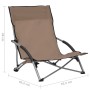 Sillas de playa plegables 2 unidades tela gris taupé de vidaXL, Sillas de jardín - Ref: Foro24-312492, Precio: 76,85 €, Descu...
