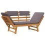 Sofá cama de jardín 2 en 1 con cojín madera maciza acacia 190cm de vidaXL, Bancos de jardín - Ref: Foro24-45960, Precio: 223,...