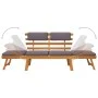 Sofá cama de jardín 2 en 1 con cojín madera maciza acacia 190cm de vidaXL, Bancos de jardín - Ref: Foro24-45960, Precio: 223,...