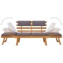 Sofá cama de jardín 2 en 1 con cojín madera maciza acacia 190cm de vidaXL, Bancos de jardín - Ref: Foro24-45960, Precio: 218,...
