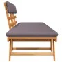 Sofá cama de jardín 2 en 1 con cojín madera maciza acacia 190cm de vidaXL, Bancos de jardín - Ref: Foro24-45960, Precio: 223,...