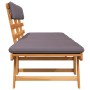 Sofá cama de jardín 2 en 1 con cojín madera maciza acacia 190cm de vidaXL, Bancos de jardín - Ref: Foro24-45960, Precio: 218,...