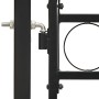Cancela de valla doble puerta con arco 300x125 cm acero negro de vidaXL, Puertas de jardín - Ref: Foro24-143089, Precio: 465,...