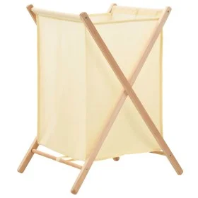 Cesto de ropa sucia madera de cedro y tela beige 42x41x64 cm de vidaXL, Cestas para ropa - Ref: Foro24-246440, Precio: 33,13 ...