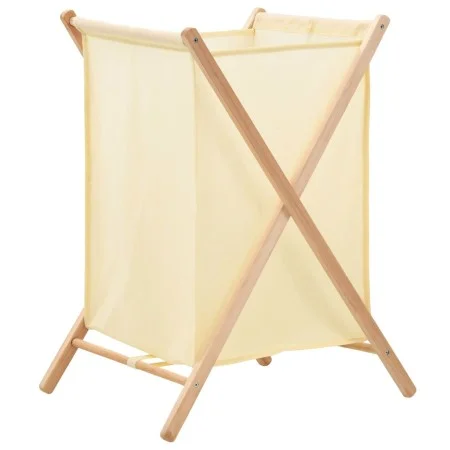 Cesto de ropa sucia madera de cedro y tela beige 42x41x64 cm de vidaXL, Cestas para ropa - Ref: Foro24-246440, Precio: 33,13 ...
