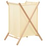 Cesto de ropa sucia madera de cedro y tela beige 42x41x64 cm de vidaXL, Cestas para ropa - Ref: Foro24-246440, Precio: 36,26 ...