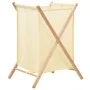 Cesto de ropa sucia madera de cedro y tela beige 42x41x64 cm de vidaXL, Cestas para ropa - Ref: Foro24-246440, Precio: 33,13 ...