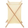 Cesto de ropa sucia madera de cedro y tela beige 42x41x64 cm de vidaXL, Cestas para ropa - Ref: Foro24-246440, Precio: 36,26 ...