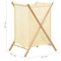 Cesto de ropa sucia madera de cedro y tela beige 42x41x64 cm de vidaXL, Cestas para ropa - Ref: Foro24-246440, Precio: 33,13 ...