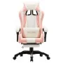 Gaming chair with footrest pink and white synthetic leather by vidaXL, Office chairs - Ref: Foro24-287994, Price: 149,68 €, D...