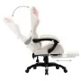 Gaming chair with footrest pink and white synthetic leather by vidaXL, Office chairs - Ref: Foro24-287994, Price: 149,68 €, D...