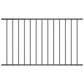 Panel de valla de acero con recubrimiento polvo negro 1,7x0,75m de vidaXL, Paneles de vallas - Ref: Foro24-145218, Precio: 40...