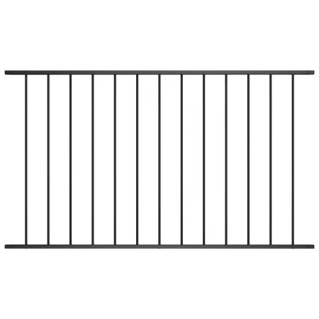 Panel de valla de acero con recubrimiento polvo negro 1,7x0,75m de vidaXL, Paneles de vallas - Ref: Foro24-145218, Precio: 43...