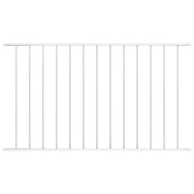 Zaunelement aus weiß pulverbeschichtetem Stahl, 1,7 x 1,25 m von vidaXL, Zaunpaneele - Ref: Foro24-145226, Preis: 50,46 €, Ra...
