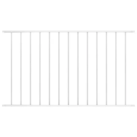 Fence panel with white powder coated steel 1.7x1.25m by vidaXL, fence panels - Ref: Foro24-145226, Price: 50,46 €, Discount: %