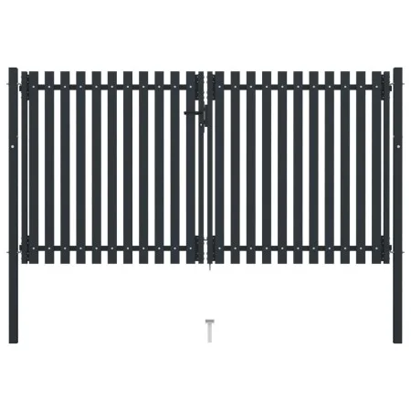 Stornierung der doppelten anthrazitgrauen Stahlgitterzaun 306x200 cm. von vidaXL, Gartentore - Ref: Foro24-146353, Preis: 614...